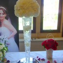 Flute vase of carnations