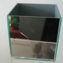 Mirrored cube vase - 15cm