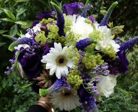 Purple wedding bouquet