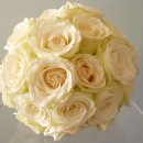 Classic compact hand tied wedding bouquet