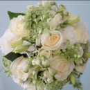 Classic green and white bridal bouquet