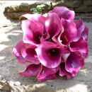 Beautiful hot pink calla lily bridal bouquet