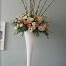 Large vase of seasonal flowers