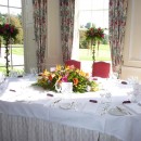 Top table set-up at Newick Park Hotel, Sussex