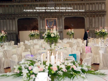 Our tall rustic candelabra are  pictured at the Great Hall, Penshurst Place, Kent